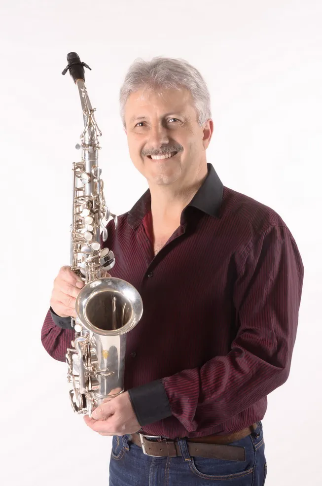 Karl Priwitzer mit Saxophon